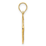 Φόρτωση εικόνας στο εργαλείο προβολής Συλλογής, 14k Yellow Gold Claddagh Crown Circle Pendant Charm