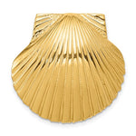 Load image into Gallery viewer, 14k Yellow Gold Seashell Clam Scallop Shell Chain Slide Pendant Charm