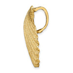 Load image into Gallery viewer, 14k Yellow Gold Seashell Clam Scallop Shell Chain Slide Pendant Charm