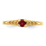 Ladda upp bild till gallerivisning, 14K Yellow Gold January Garnet Birthstone Children Baby Ring
