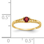 Ladda upp bild till gallerivisning, 14K Yellow Gold January Garnet Birthstone Children Baby Ring