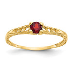 Ladda upp bild till gallerivisning, 14K Yellow Gold January Garnet Birthstone Children Baby Ring