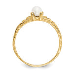 Cargar imagen en el visor de la galería, 14K Yellow Gold June Freshwater Cultured Pearl Birthstone Children Baby Ring