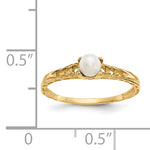 Cargar imagen en el visor de la galería, 14K Yellow Gold June Freshwater Cultured Pearl Birthstone Children Baby Ring