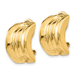 Carica l'immagine nel visualizzatore di Gallery, 14K Yellow Gold Non Pierced Fancy Omega Back Clip On Earrings