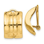 Carica l'immagine nel visualizzatore di Gallery, 14K Yellow Gold Non Pierced Fancy Omega Back Clip On Earrings