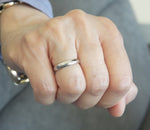 Φόρτωση εικόνας στο εργαλείο προβολής Συλλογής, 14K Yellow Gold 3mm Half Round Light Ring Band Personalized Engraved Wedding Anniversary Promise Friendship