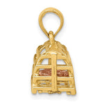 Load image into Gallery viewer, 14k Yellow Rose Gold Two Tone Lobster Trap 3D Pendant Charm