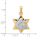 Lade das Bild in den Galerie-Viewer, 14k Yellow White Gold Two Tone Star of David Pendant Charm