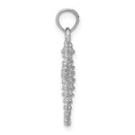 Load image into Gallery viewer, 14k White Gold Seahorse 3D Pendant Charm