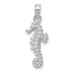 Load image into Gallery viewer, 14k White Gold Seahorse 3D Pendant Charm
