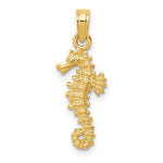 Load image into Gallery viewer, 14k Yellow Gold Seahorse 3D Pendant Charm