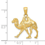 Carica l'immagine nel visualizzatore di Gallery, 14k Yellow Gold Camel 3D Pendant Charm