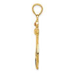 Load image into Gallery viewer, 14k Yellow Gold Enamel Anchor with Rope Pendant Charm