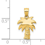 Load image into Gallery viewer, 14K Yellow Gold Palm Tree Pendant Charm