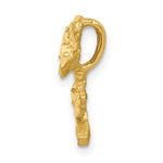 Φόρτωση εικόνας στο εργαλείο προβολής Συλλογής, 14k Yellow Gold Diamond Cut Satin Small Rose Flower Chain Slide Pendant Charm