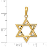 Загрузить изображение в средство просмотра галереи, 14k Yellow Gold Star of David Pendant Charm