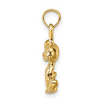 Lade das Bild in den Galerie-Viewer, 14k Yellow Gold Sitting Cat 3D Pendant Charm