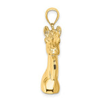 Ladda upp bild till gallerivisning, 14k Yellow Gold Horse Head Equestrian 3D Pendant Charm