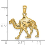 Załaduj obraz do przeglądarki galerii, 14k Yellow Gold Camel 3D Pendant Charm