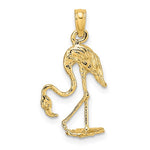 Load image into Gallery viewer, 14k Yellow Gold Flamingo 3D Pendant Charm