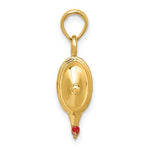 Załaduj obraz do przeglądarki galerii, 14K Yellow Gold with Enamel Genie Lamp 3D Pendant Charm