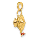 Załaduj obraz do przeglądarki galerii, 14K Yellow Gold with Enamel Genie Lamp 3D Pendant Charm