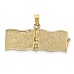 將圖片載入圖庫檢視器 14k yellow gold enamel rainbow peace dove john 3:16 book 3d pendant charm