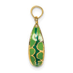 Kép betöltése a galériamegjelenítőbe: 14k Yellow Gold Enamel Watermelon 3D Pendant Charm