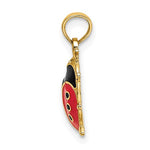 Charger l'image dans la galerie, 14k Yellow Gold Enamel Red Ladybug 3D Pendant Charm
