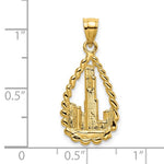 Загрузить изображение в средство просмотра галереи, 14k Yellow Gold Chicago Illinois Willis Tower Skyline Pendant Charm
