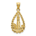 Загрузить изображение в средство просмотра галереи, 14k Yellow Gold Chicago Illinois Willis Tower Skyline Pendant Charm