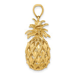 Charger l'image dans la galerie, 14k Yellow Gold Pineapple 3D Pendant Charm