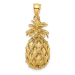 Charger l'image dans la galerie, 14k Yellow Gold Pineapple 3D Pendant Charm