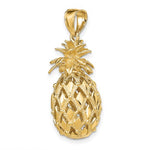 Charger l'image dans la galerie, 14k Yellow Gold Pineapple 3D Pendant Charm