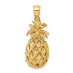 Charger l'image dans la galerie, 14k Yellow Gold Pineapple 3D Pendant Charm
