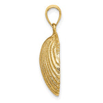 Load image into Gallery viewer, 14k Yellow Gold Seashell Scallop Shell Clamshell Pendant Charm