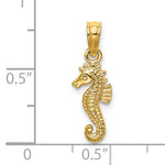 Load image into Gallery viewer, 14k Yellow Gold Seahorse Pendant Charm