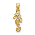 Load image into Gallery viewer, 14k Yellow Gold Seahorse Pendant Charm