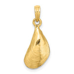 이미지를 갤러리 뷰어에 로드 , 14k Yellow Gold Mussel Shell 3D Pendant Charm