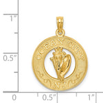 Załaduj obraz do przeglądarki galerii, 14k Yellow Gold Ocean City New Jersey NJ Conch Shell Seashell Pendant Charm
