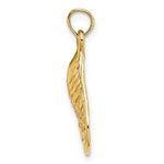 Carica l'immagine nel visualizzatore di Gallery, 14k Yellow Gold Oyster Shell Seashell Textured Pendant Charm