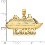 Carregar imagem no visualizador da galeria, 14k Yellow Gold Kauai Hawaii Cruise Ship Travel Pendant Charm