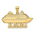 Carregar imagem no visualizador da galeria, 14k Yellow Gold Kauai Hawaii Cruise Ship Travel Pendant Charm