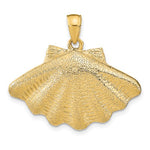 Load image into Gallery viewer, 14k Yellow Gold Seashell Scallop Shell Clamshell Pendant Charm