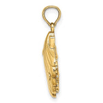 Load image into Gallery viewer, 14k Yellow Gold Seashell Scallop Shell Clamshell Starfish Coral Pendant Charm