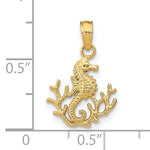 Load image into Gallery viewer, 14k Yellow Gold Seahorse Coral Small Tiny Pendant Charm