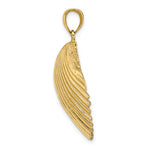 Load image into Gallery viewer, 14k Yellow Gold Seashell Scallop Shell Clamshell 3D Pendant Charm
