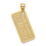 Lade das Bild in den Galerie-Viewer, 14k Yellow Gold Ocean City New Jersey License Plate Pendant Charm