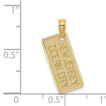 Load image into Gallery viewer, 14k Yellow Gold Ocean City New Jersey License Plate Pendant Charm